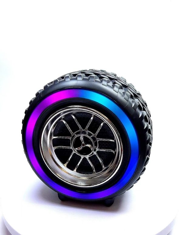 X-502 Rgb Wheel-shaped Wireless Speaker With Subwoofer Portable Usb/bt ...